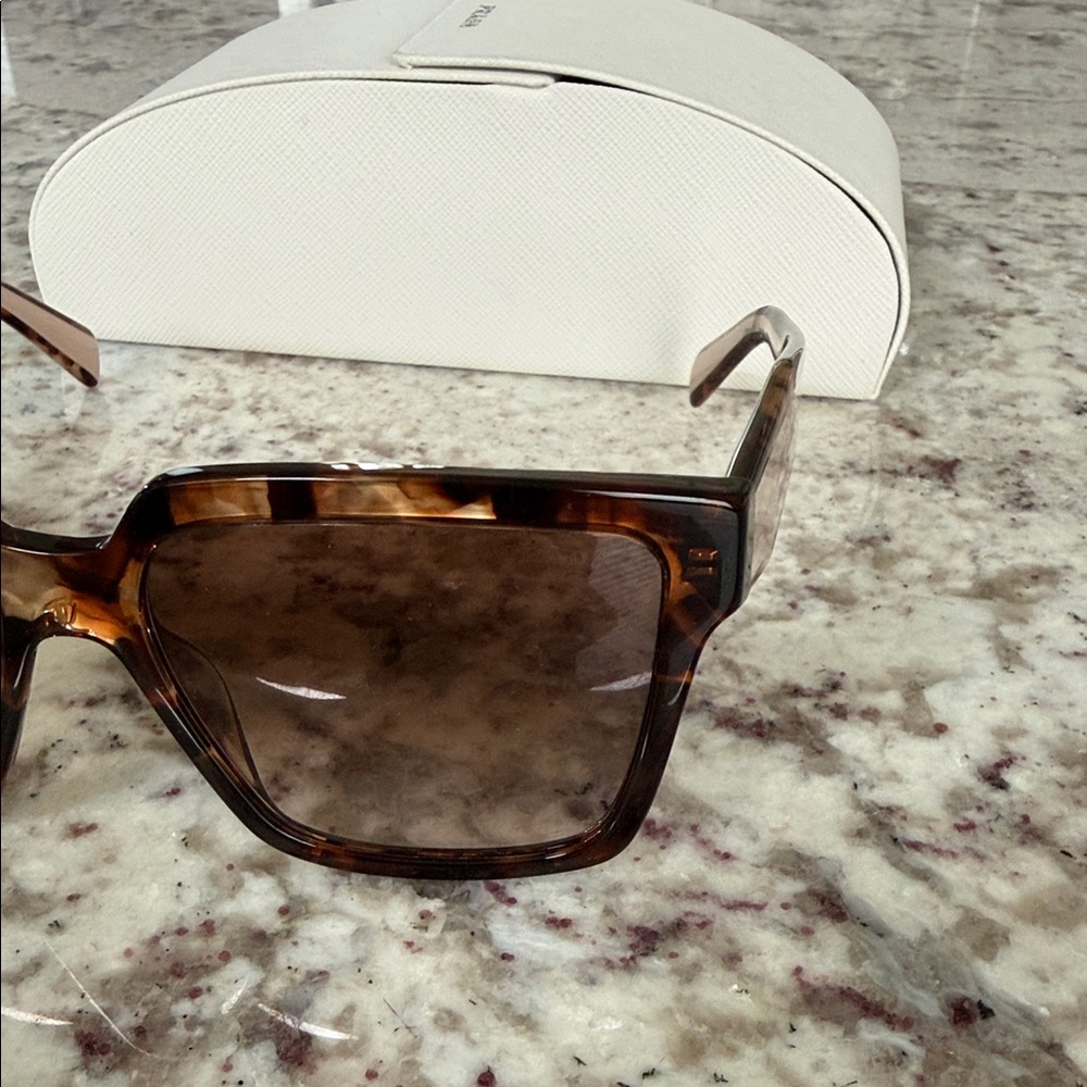 Prada Tortoise Shell Square Sunglasses - image 5
